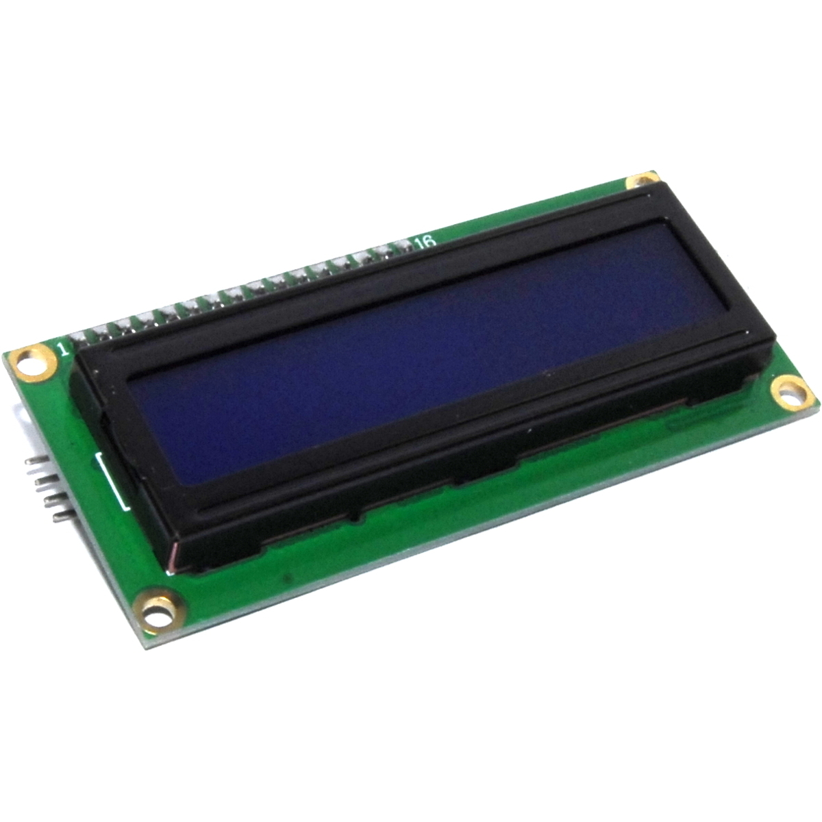 16x2 Blue LCD inc Adapter Green Image 2
